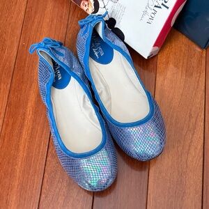 Maria Sharipova by Cole Haan - Blue Multicolored Snakeprint Flats